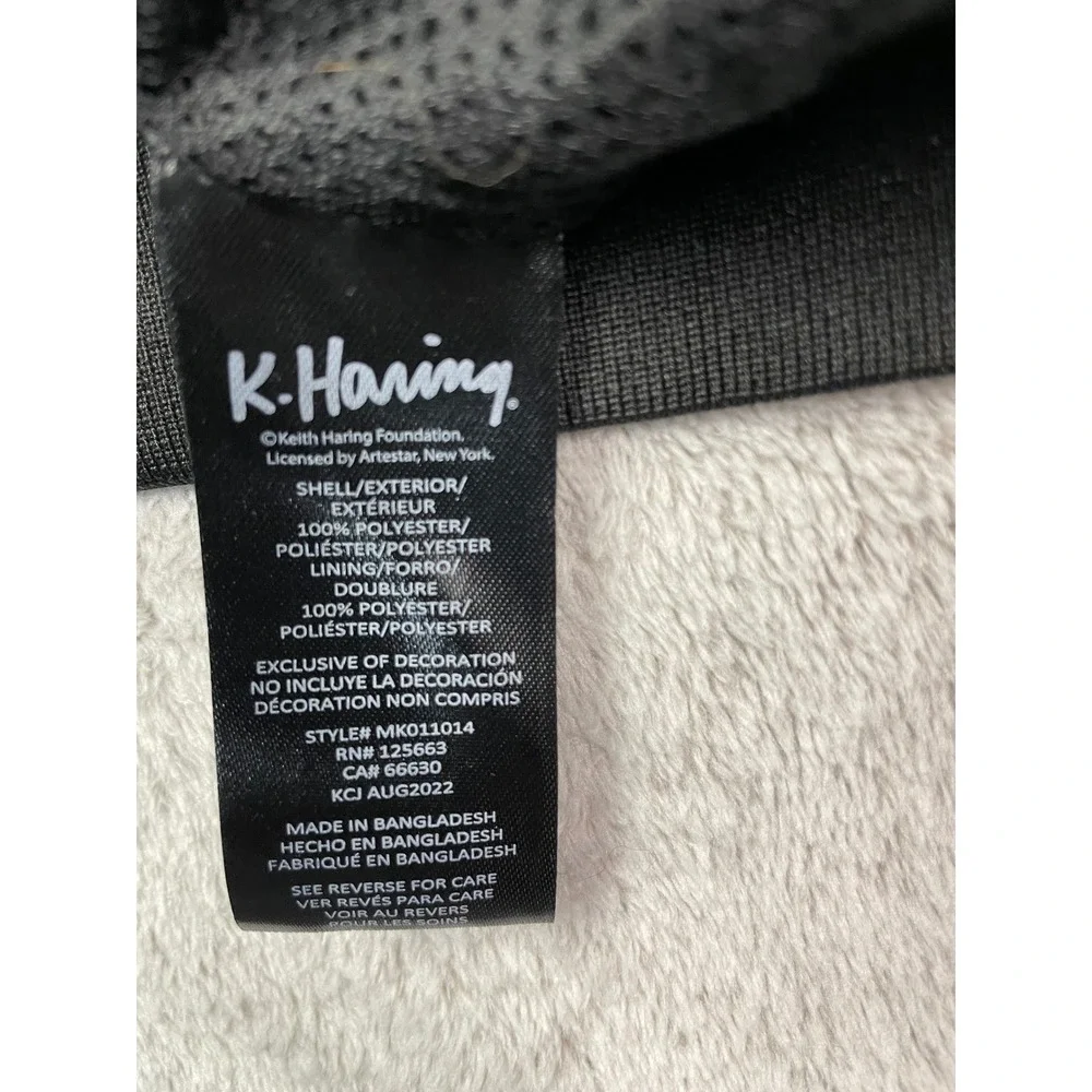 Members Only Keith Haring Jacket Mens Medium Black Bomber Windbreaker Tokyo Pop - Picture 12 of 12